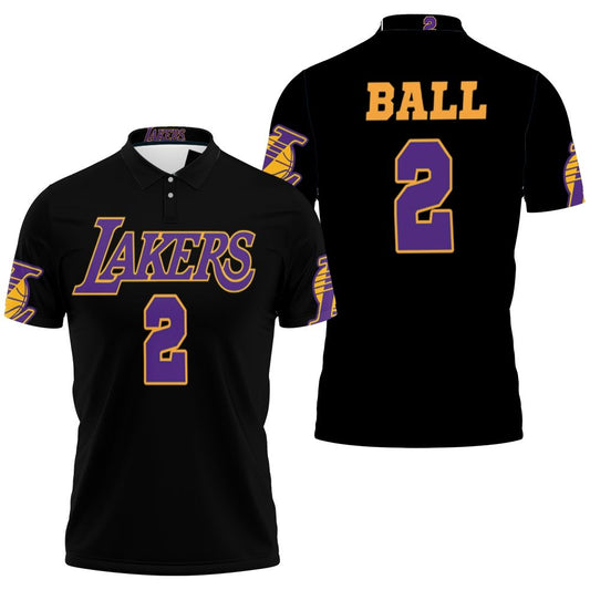 Simonandcool 02 Lonzo Ball Lakers Jersey Inspired Style Polo Shirt