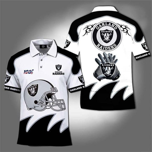 Simonandcool 100Th Nfl Oakland Raiders For Football Fan 3D Polo Shirt, Jersey