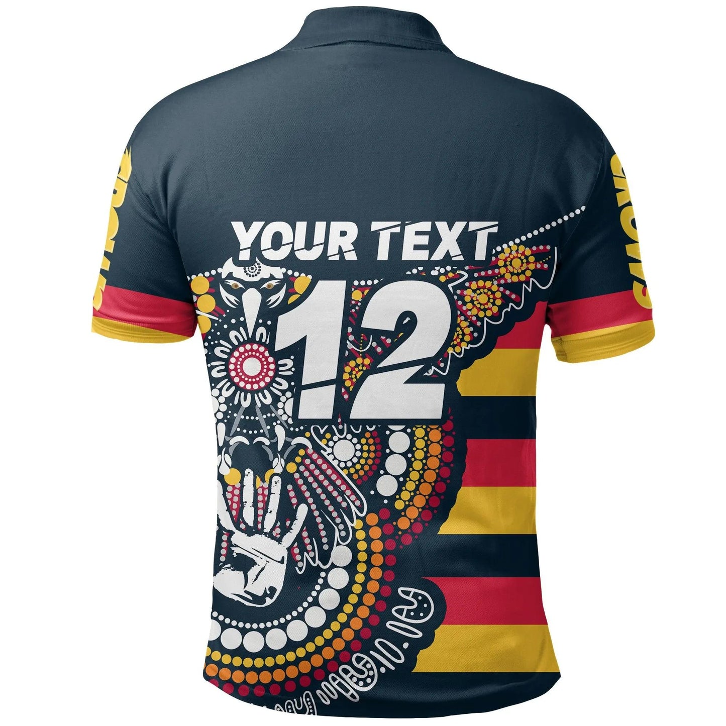 Simonandcool (Custom Personalised) Adelaide Polo Shirt Crows Aboriginal Sport Style A7