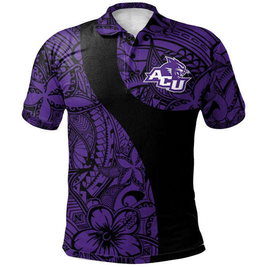 Simonandcool Abilene Christian Wildcats Polo Shirt Polynesian NCAA